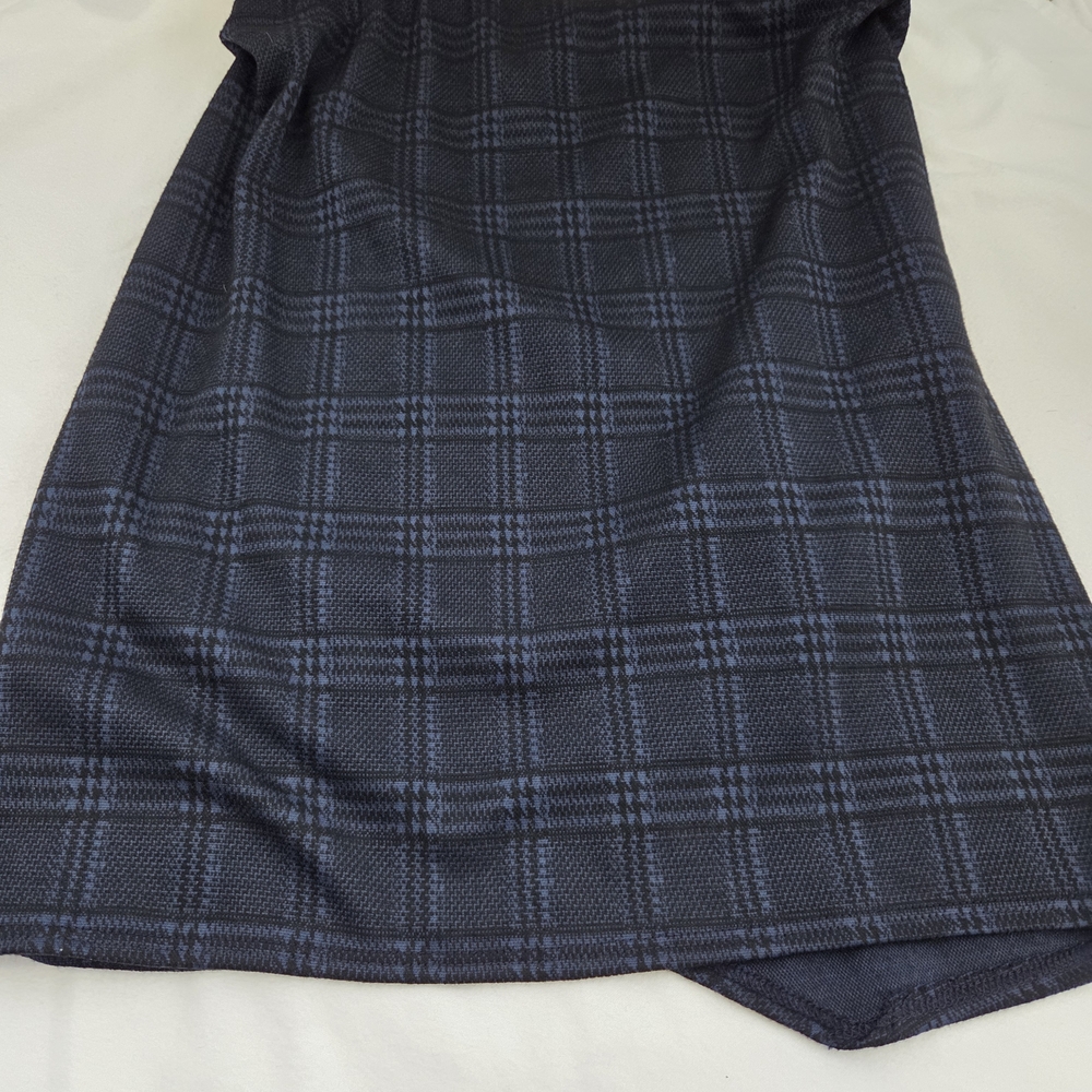 Windsor Black and Gray Plaid Pencil Skirt